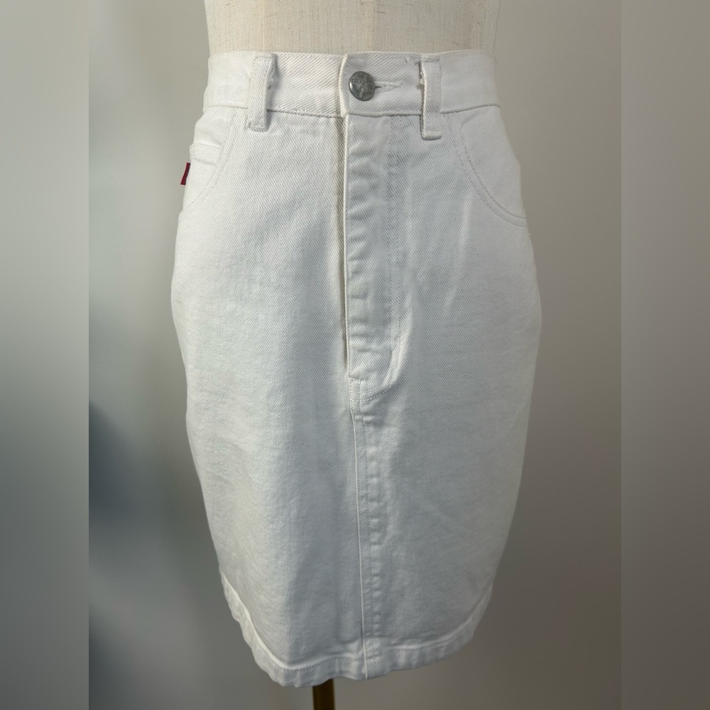 VTG 80s JEANJER JEANS “Diffusion” Denim Mini Skirt